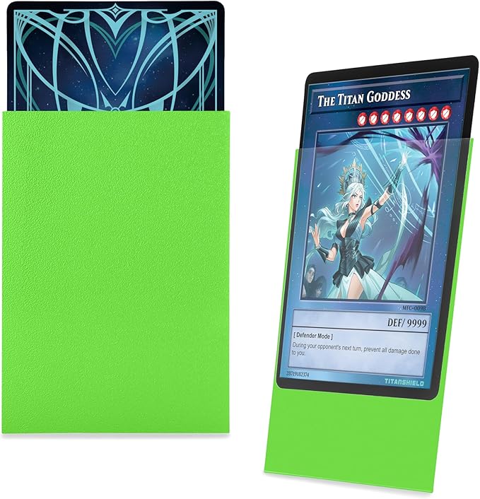TitanShield (150 Sleeve/Slime Green Small Japanese Sized Trading Card Sleeves Deck Protector for Yu-Gi-Oh, Cardfight!! Vanguard & More