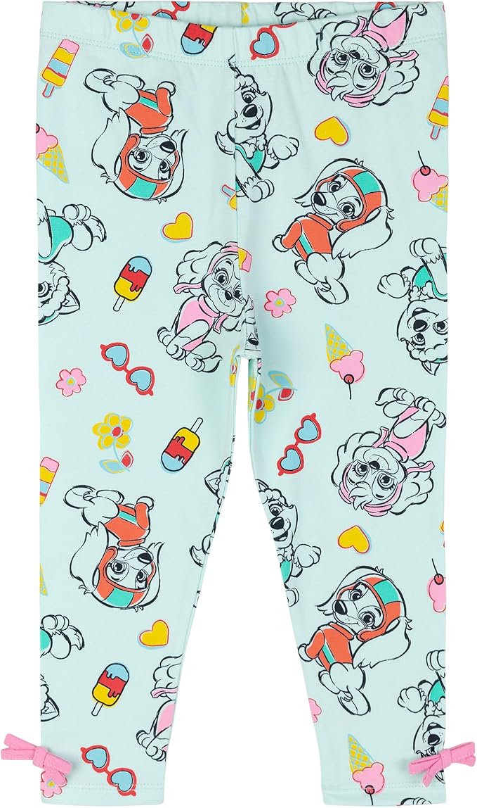 Paw Patrol Girls T-Shirt and Leggings Outfit Set Toddler to Big Kid Sizes (2T - 10-12)