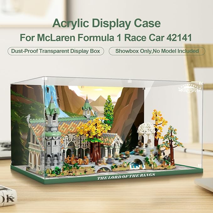 Clear Acrylic Display Case for Lego 10316 The Lord of The Rings: Rivendell – Dust-Proof Protective Showcase Box (Lego Set NOT Included)