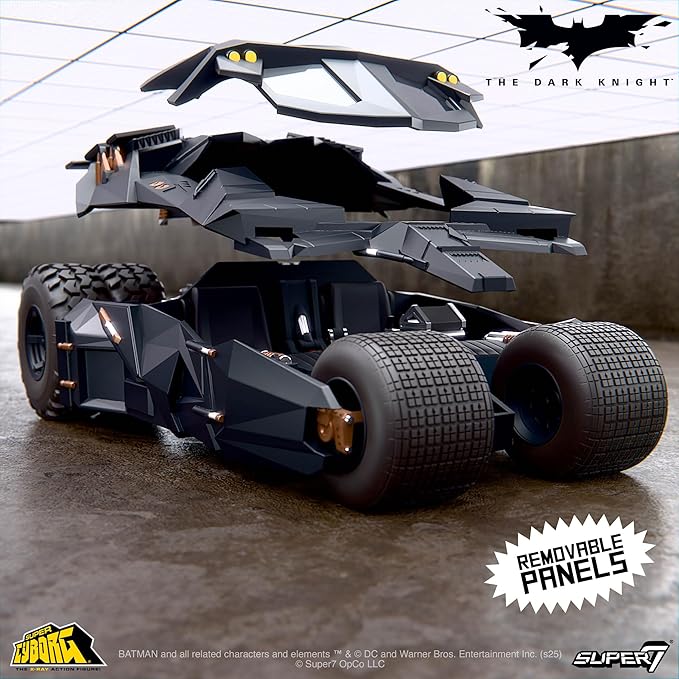 Super7 Super Cyborg Batman Batmobile Tumbler (Full Color) - 10" Batman Action Figure Vehicle - Classic Movie Collectibles and Retro Toys