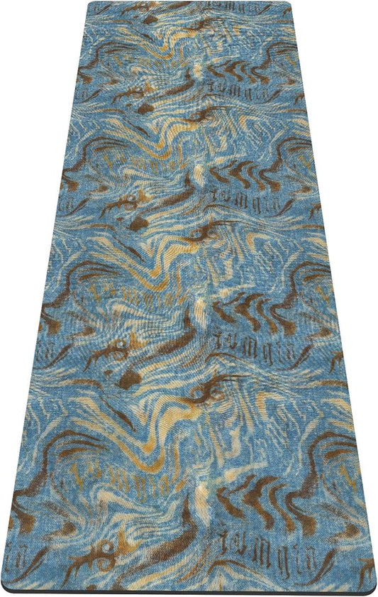 nuveti Yoga Mat Print Extra Thick TPE Non Slip Fitness Exercise Mat with Carrying Bag,72"x24" Extra Thick 6MM Exercise & Workout Mat for Yoga, Pilates Fitness and Floor Exercises