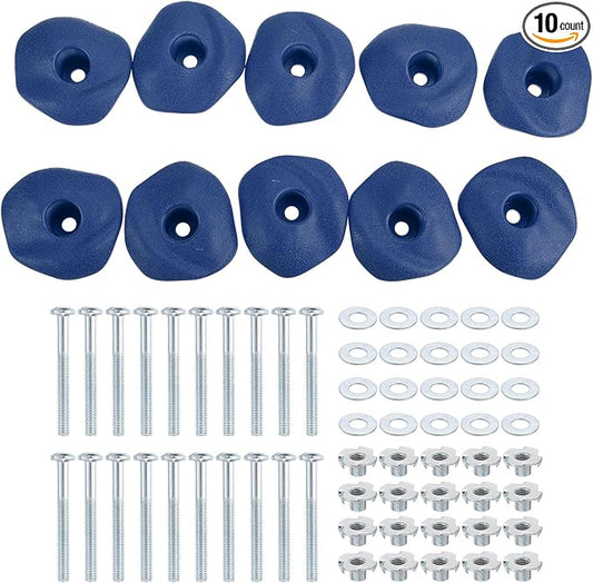 PATIKIL Rock Climbing Holds, Climbing Rock Wall Grips Play Set Climber Attachments with Single Holes for Playground