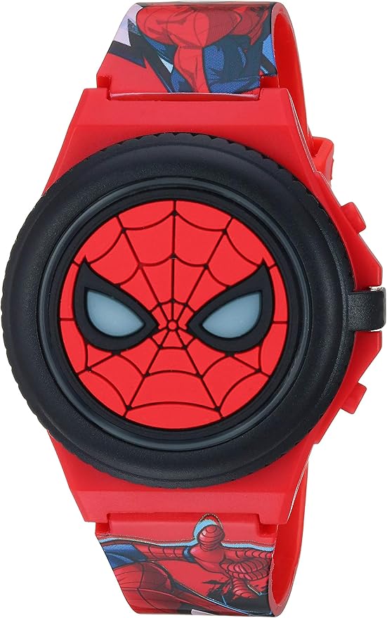 Marvel Spider-Man Kids Watches – Digital Display, Interactive Features, Adjustable Strap, Vibrant Spider-Man Graphics, Durable for Active Kids