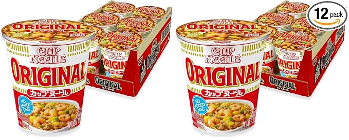 Nissin Cup Noodle Ramen Noodle Soup,Original,2.4 Ounce,(Pack of 12)