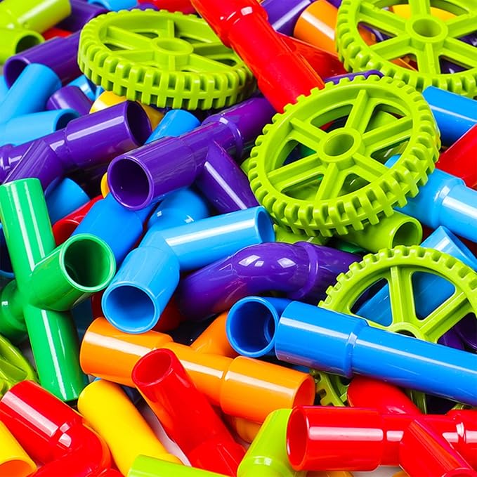 EP EXERCISE N PLAY 250PCS STEM Pipe Tube Learning Toy for Toddlers Kids | Stem Bins for Classroom Preschool | Interactive Educational Autistic Toy Constructions Kit Ideal for Birthday Gift