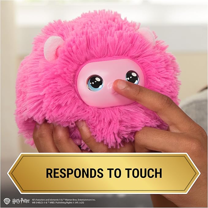Wizarding World Harry Potter, Interactive Pygmy Puff Plush Toy Pet with Over 35 Sounds & Reactions, Kids Toys, Accessory for Halloween Costumes for Girls & Boys