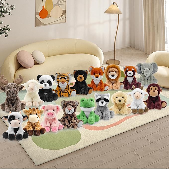 Fox Stuffed Animal Toy, Soft Huggable Fox Plush Toys for Kids, Cute Animal Gift for Boys Girls and Toy for 1-3 Toddlers -8.5 Inch