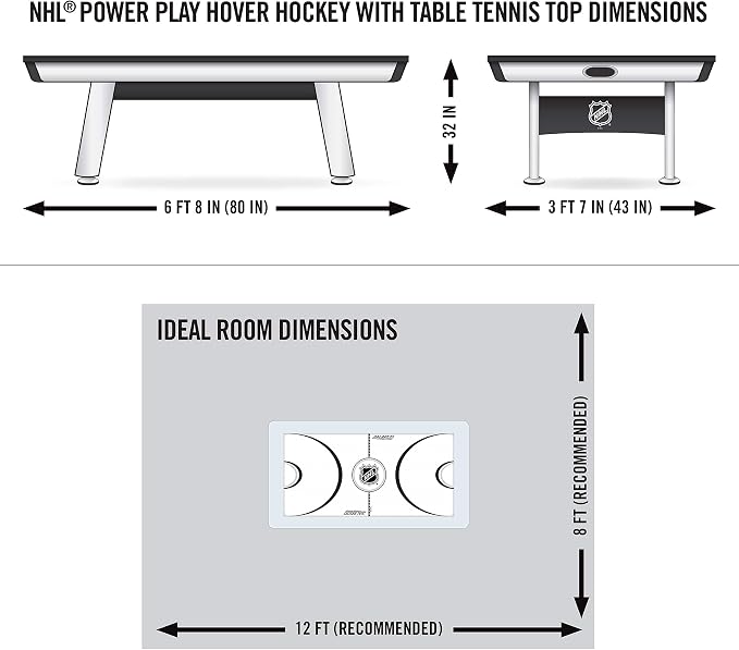 EastPoint Multi-Game Tables, Play 2-in-1 Air Hockey Table with Table Tennis Top - Perfect for Family Game Room, Adult rec Room, basements, Man cave, or Garage