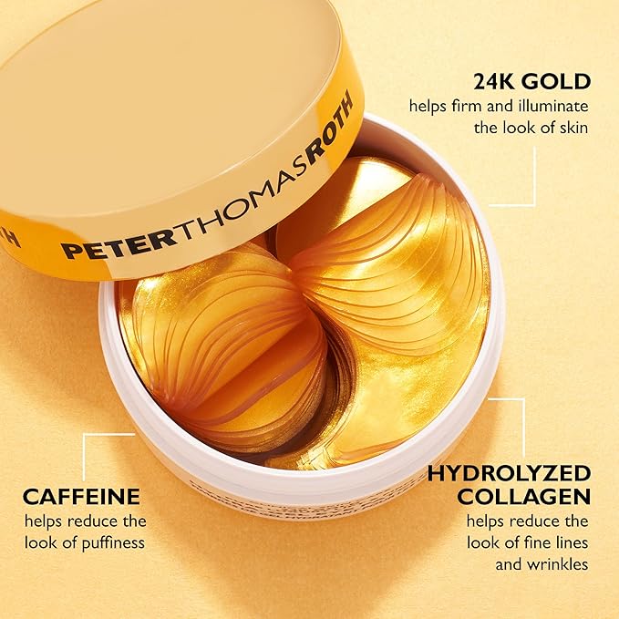 Peter Thomas Roth | 24K Gold Pure Luxury Lift & Firm Hydra-Gel Eye Patches | Anti-Aging Under-Eye Patches, Help Lift and Firm the Look of the Eye Area (Pack of 2)