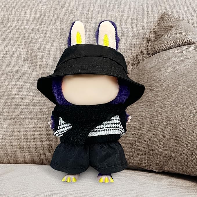Clothes Fit for 17CM Doll, Fashion Doll Clothes Outfit Set Cute Theme Designer Toys Dress Accessories for Collector Fans Display (Gold V Black)