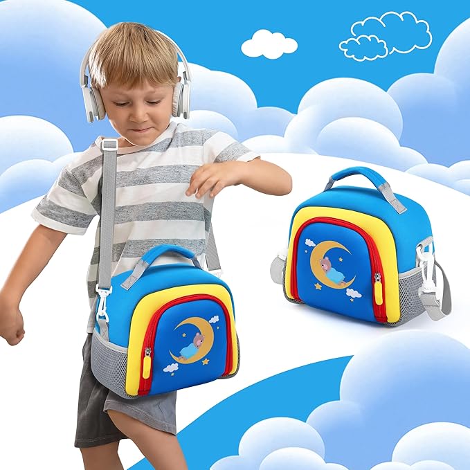 Carrying Bag Compatible with Toniebox Starter Set and Tonies Figurines, Kids Toys Storage Case with Handle and Shoulder Strap for Tonies Box, Detachable Bag for Toniebox Accessories