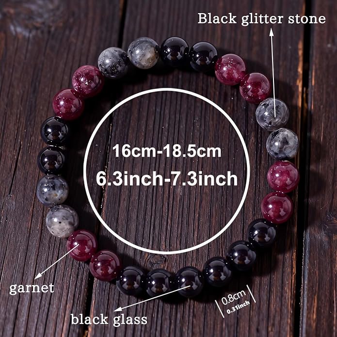 Menopause Bracelet for Women, Natural Crystal Elastic Bracelets Hot Flashes & Anxiety Relief Calming Balance Menopause's Support Jewelry Gift With Card
