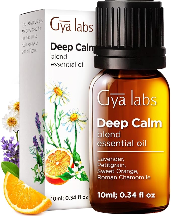 Peace Essential Oil for Diffuser & Deep Calm Essential Oil for Diffuser Blend Set - Aromatherapy Grade Essential Oils Set - 2x0.34 fl oz - Gya Labs