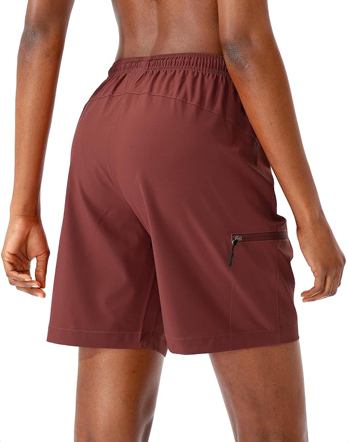 SANTINY Women's 5''/ 7''/9'' Hiking Cargo Shorts Quick Dry Lightweight Summer Shorts for Women Athletic Golf Zipper Pockets