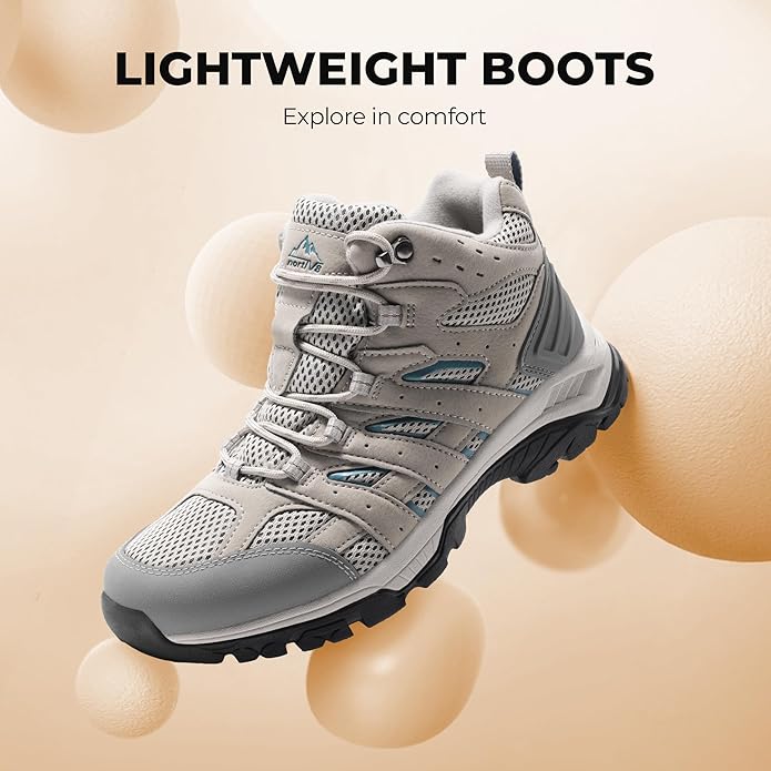 NORTIV 8 Women's Waterproof Hiking Boots Outdoor Ankle Trekking Mid Backpacking Mountaineering lightweight boots