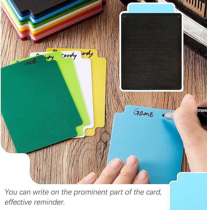 150 Pcs Trading Card Dividers Plastic Card Dividers, Frosted Separator with Tabs Standard Vertical Compatible with Games Sports TCG, 2.7 x 3.8 Inches (Multicolor)