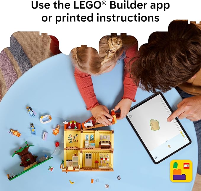 LEGO Bluey: Bluey’s Family House Building Toy - Pretend Play Toys & Figures Playset for Boys & Girls, Ages 4+ - with 5 Characters - Gift for Kids - 11203