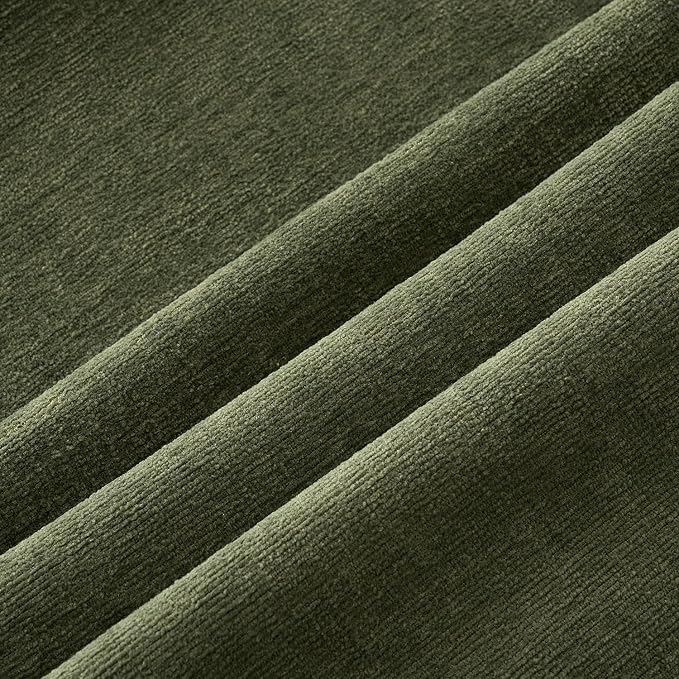 MIULEE Olive Green Chenille Couch Throw Pillow Covers, 20x20 | Set of 2, Soft Modern Farmhouse Style, Decorative Pillowcases for Sofa Living Room Bed, Home Decor