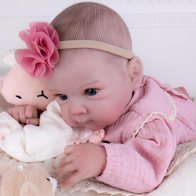 Milidool Reborn Baby Dolls - 20-inch Cute Soft Vinyl Realistic Baby Doll Real Life Baby Dolls with Complete Accessories Perfect for Cuddling, Playtime, and Gift Giving