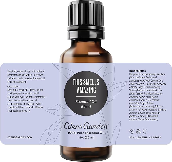 Edens Garden This Smells Amazing Essential Oil Blend- 100% Pure Premium Grade, Undiluted, Natural, Therapeutic, Aromatherapy, The Best for Skin, Candle, Humidifiers 30 ml (1 fl oz)