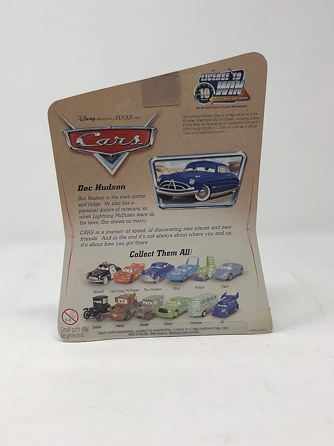 Disney Pixar Cars Series 1 Original Doc Hudson 1:55 Scale Die Cast Car by Mattel