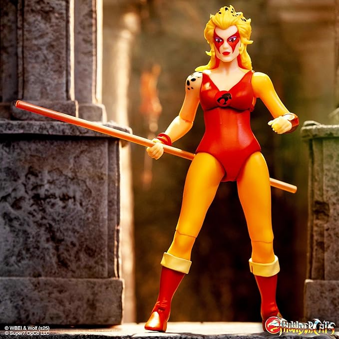 Super7 Deluxe Thundercats Cheetara - 7" Thundercats Action Figure with Accessories Classic Cartoon Collectibles and Retro Toys