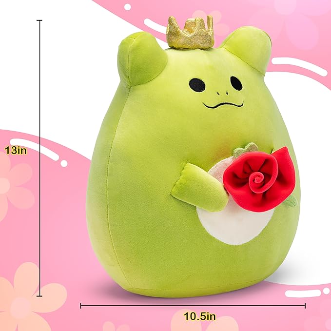 Original 13-inch Large Frog Plush Pillow Stuffed Animal Toy,Big Size Cute Soft Toys Fat Kawaii Hugging Pillows Cuddle Plushie,Gift for Kids Children