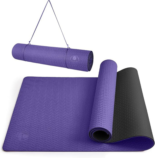 IUGA Yoga Mat Thick Non Slip Anti-tear Pilates Mat Eco Friendly Hot Yoga Mats for Workout & Exercise(72"x 24"x 6mm)
