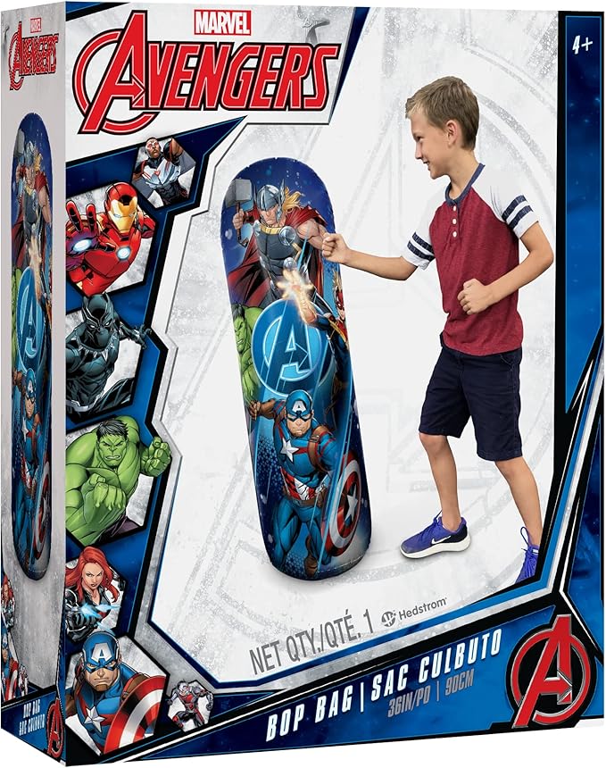 Hedstrom Marvel Avengers Bop Bag Inflatable Punching Bag, 36 Inch, (56-9106)