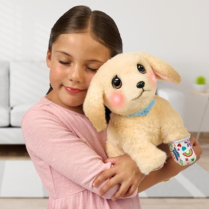 Little Live Pets Ouchies Cooper The Retriever Puppy, 50+ Sounds, Limping to Walking Puppy Toy with Vet Carrier, Interactive Toy Dog for Kids Ages 5+