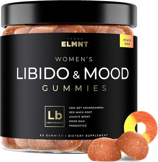 4,050mg Libido Support for Women KSM66® Ashwagandha Gummies + 30x Strength Red Maca Root - High Potency Libido, Mood & Testosterone Booster for Women Fast Acting - Natural Aphrodisiac Spicy Gummies