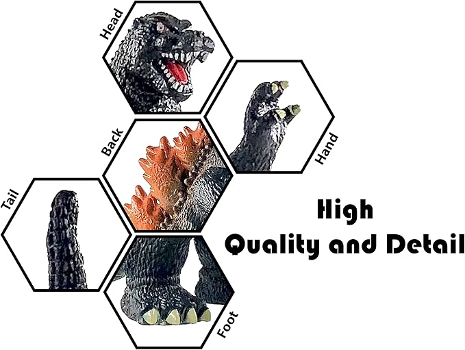 TwCare Burning Godzilla 1995, Movie Series King of The Monsters Movable Joints Action Figures Birthday Gift for Boys and Girls
