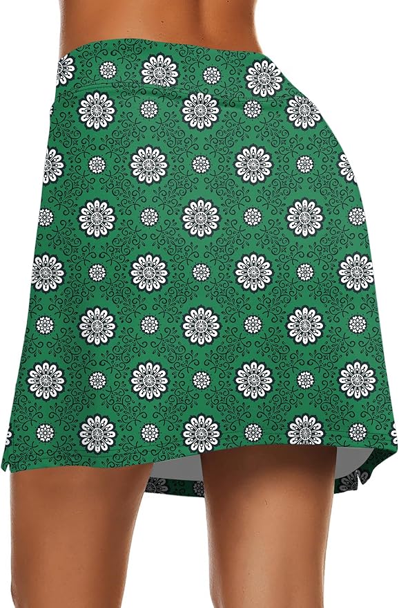 Ekouaer Women's Active Performance Skort Lightweight Skirt for Golf Tennis | Built-in Shorts, A Line, High Waisted, Tummy Control, Pickleball, Running, Workout, Sports, Skorts for Woman