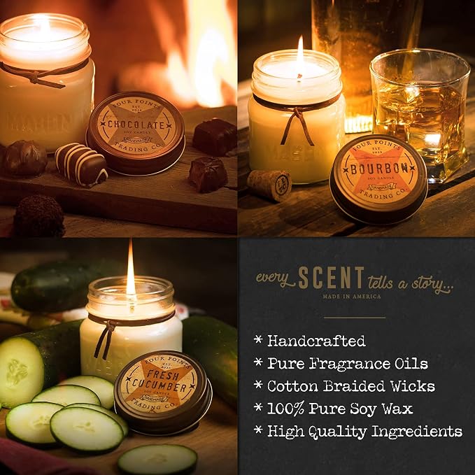 Bacon 8 Oz Scented Soy Aromatherapy Candle w/Jar