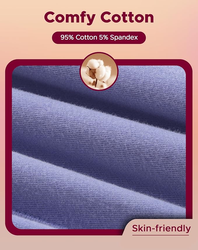 INNERSY Period Underwear for Women High Waisted Leak-Proof Postpartum Menstrual Panties 3-Pack