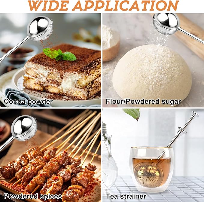 Tea Ball Tea Infuser for Loose Leaf Tea, Stainless Steel Tea Strainers Loose Leaf Tea Steeper with Retractable Long Handle, Fine Mesh Tea Diffusers Filters Reusable Tea Accessories for Tea Lovers