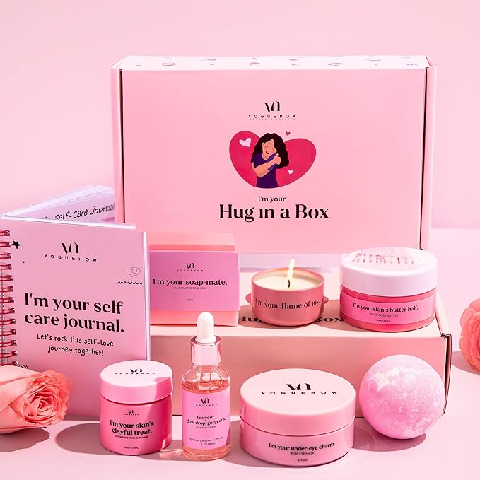 Spa Gifts for Women- Premium Self Care Spa Kit With Bath, Skin Care Sets & Self Care Items For Women - Ultimate Pampering Skin Care Set - Birthday Gifts - International Womens Day Gifts (Pack of 8)