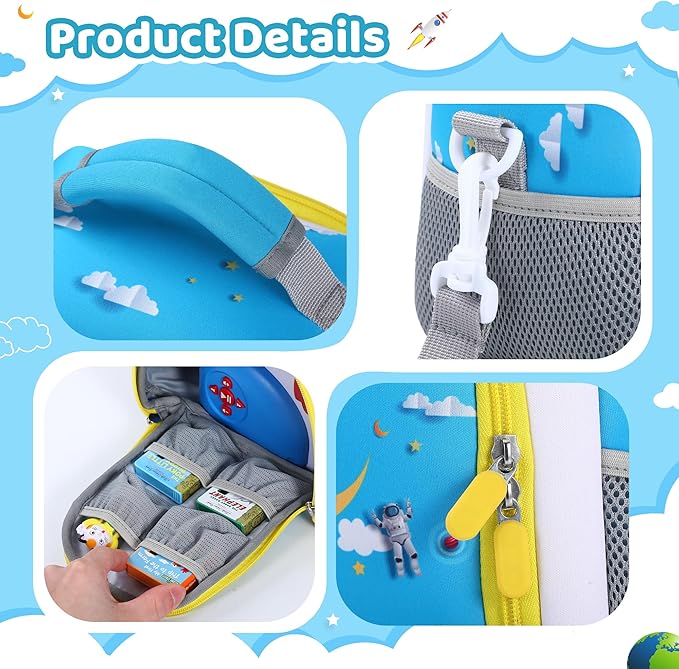Carrying Bag Compatible with Little Tikes Story Machine Books Starter Set, Kids Toys Storage Case with Handle and Shoulder Strap for Little Tikes, Bag for Storybook Audio Play Character