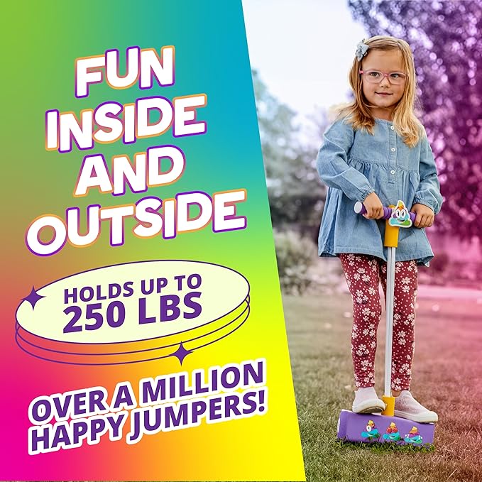 Flybar My First Foam Pogo Jumper for Kids Fun and Safe Pogo Stick for Toddlers, Durable Foam and Bungee Jumper for Ages 3 and up, Supports up to 250lbs