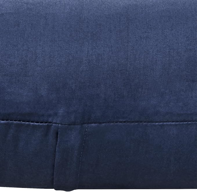Thmyo 4-Pack 100% Cotton Comfortable Solid Decorative Throw Pillow Case Square Cushion Cover Pillowcase Sublimation Blank Pillow Covers Christmas DIY Throw Pillowcase(18x18inch/45x45cm,Midnight Blue)