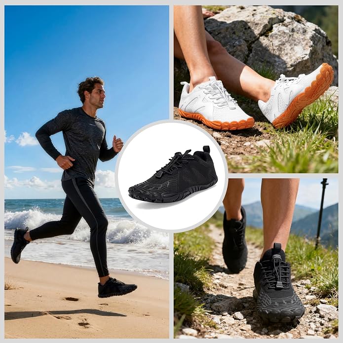 ELETON Barefoot Shoes Women Men Footwear, Wide Toe Box Hiking Zero Drop Non-Slip Quick-Dry River Boat Pool Beach Water Shoes, Lightweight Swimming Running Walking Sneakers Unisex