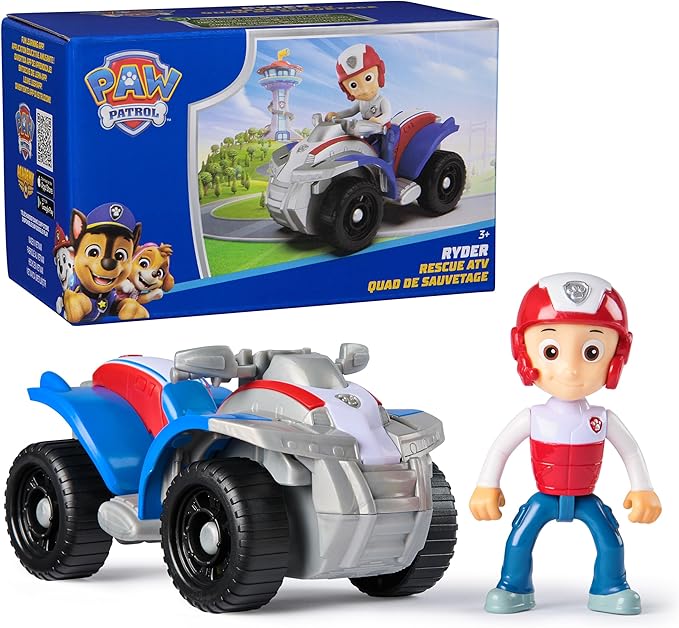 Paw Patrol, Ryder’s ATV Toy Vehicle with Collectible Action Figure, Sustainably Minded Kids Toys for Boys & Girls Ages 3 and Up