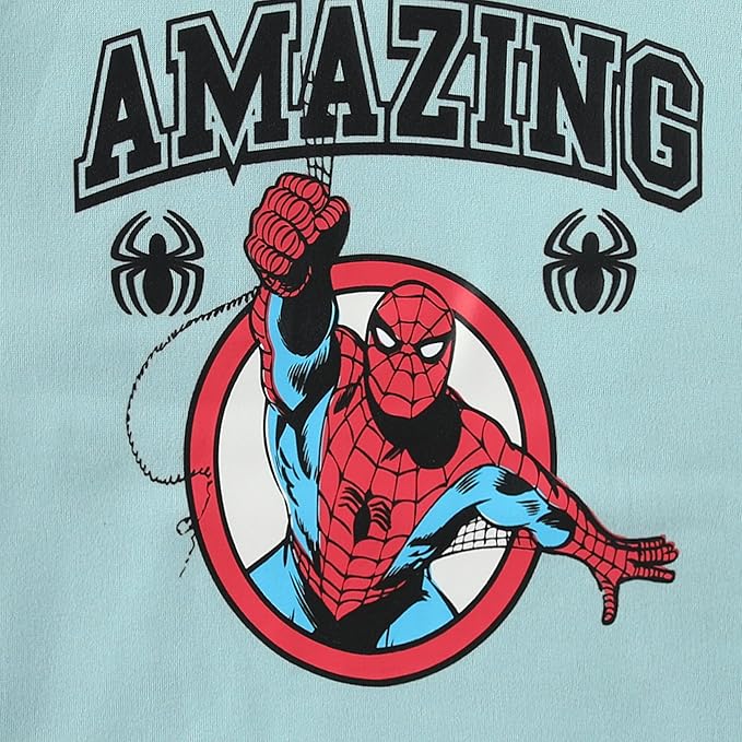 Marvel Spider-Man Boys 2 Piece Sweatshirt and Pant Sets for Toddlers and Big Kids