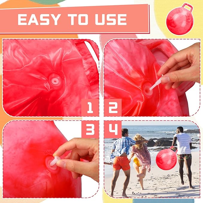 Kids Bouncy Hopper Ball with Handle Jumping Hopping Exercise Balls for Toddlers Boys Girls Indoor Outdoors Sports School Games Exercise Gifts(18 Inch,Marbled Red)
