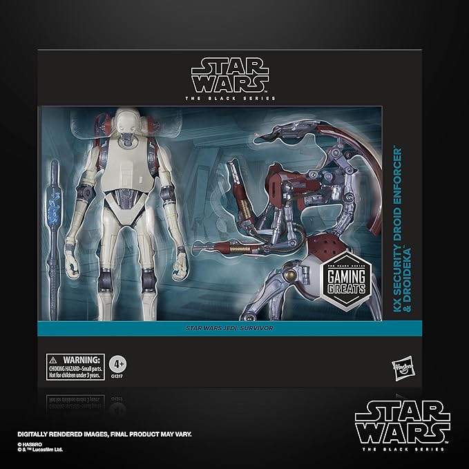 STAR WARS The Black Series KX Security Droid Enforcer & Droideka, Jedi: Survivor Gaming Greats Collectible 6 Inch Action Figure 2-Pack (Amazon Exclusive)