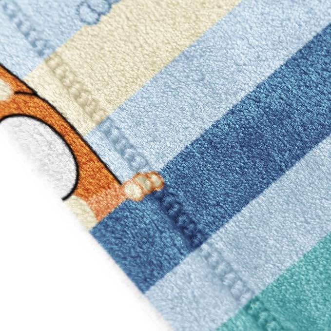 Jay Franco Plush Throw Blanket – 46" x 60" Inch Cartoon Kids Soft & Cozy Fleece Throw for Bedroom & Couch Décor, Official Licensed Product, Multi - Bluey