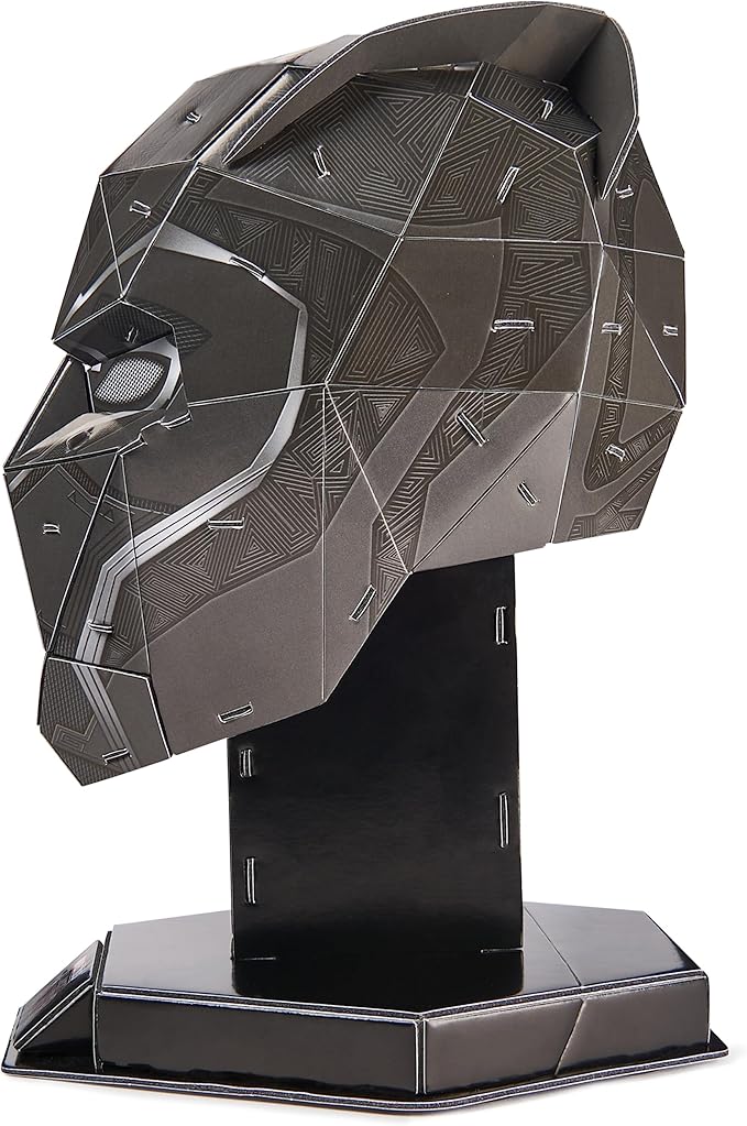 4D Build, Marvel Black Panther 3D Puzzle Model Kit with Stand 82 Pcs | Wakanda Forever Black Panther Desk Decor | 3D Puzzles for Adults & Teens 12+