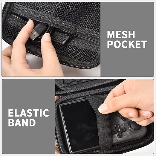 PAIYULE Travel Case for R36S/ RG353V/ RG353VS/ Game Boy Retro Handheld Game Console, Handheld Emulator Storage Holder Organizer, Android Game Console Carrying Bag (Box Only)