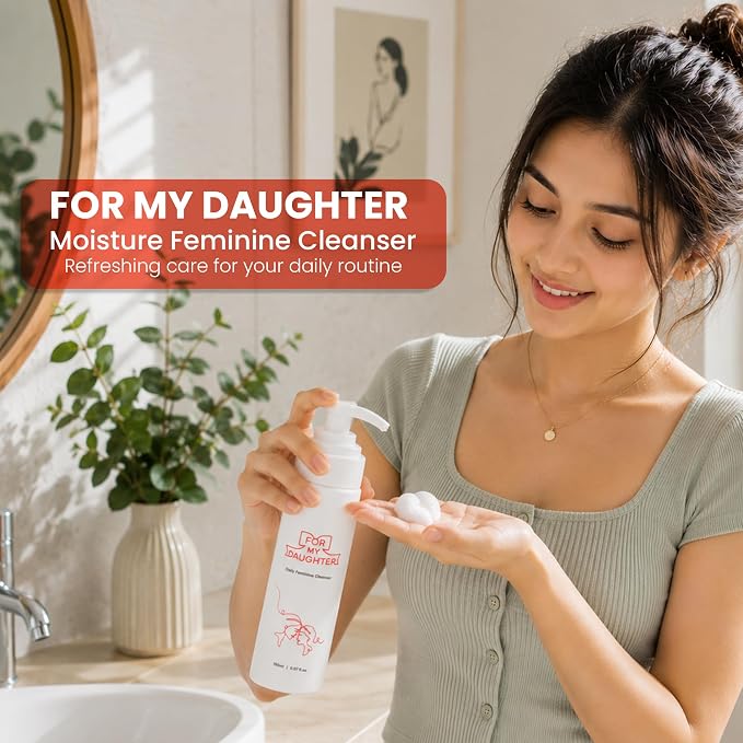 for my daughter Moisture Feminine Wash | Gentle Foam Wash with HPA Complex & | pH Balanced for Intimate Hygiene | Dermatologist-Tested – 150ml (5.07oz)