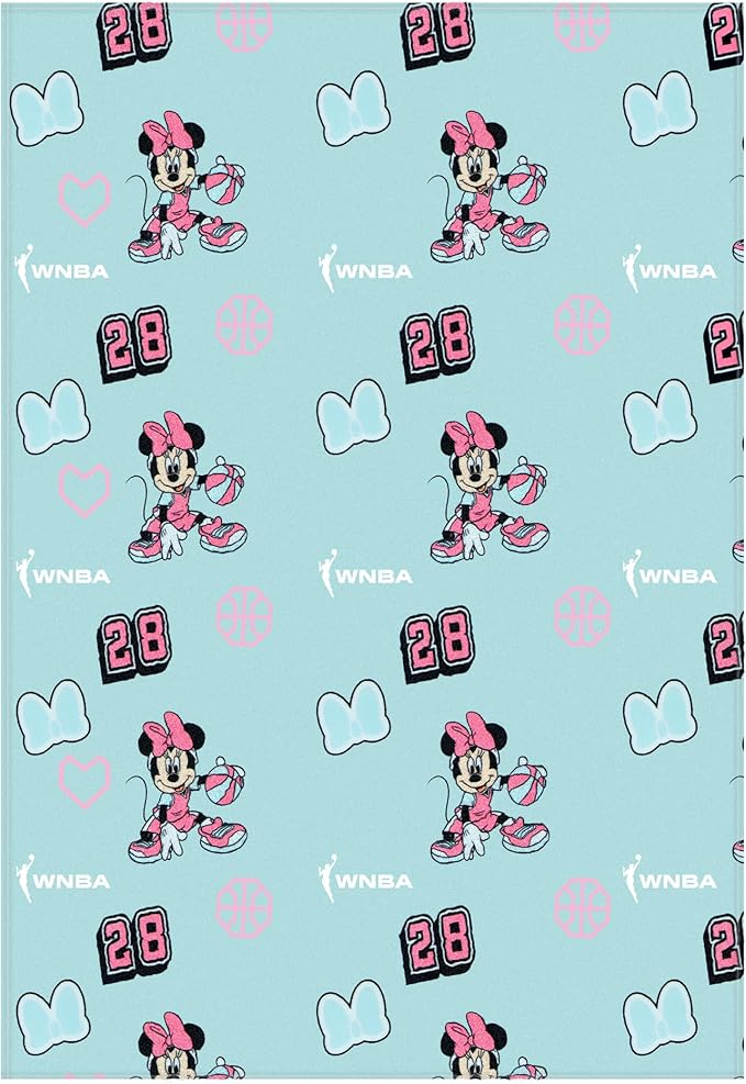 Northwest Disney Minnie Mouse Plush Throw Blanket, Oversized 62" x 90" Silk Touch Soft Fleece Blanket for Kids & Adults, Officially Licensed